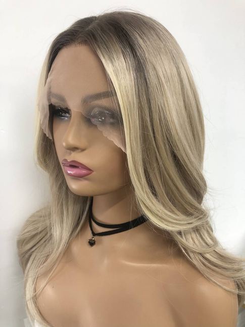 SKIRUEDAWIGS Long Curly Wavy Wig | Seamless Lace Front & Weft Back | Heat-Friendly Synthetic