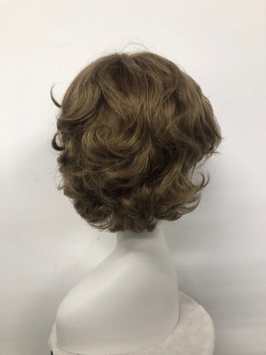 Lace Front Handmade Short Wavy Synthetic Wig for Women