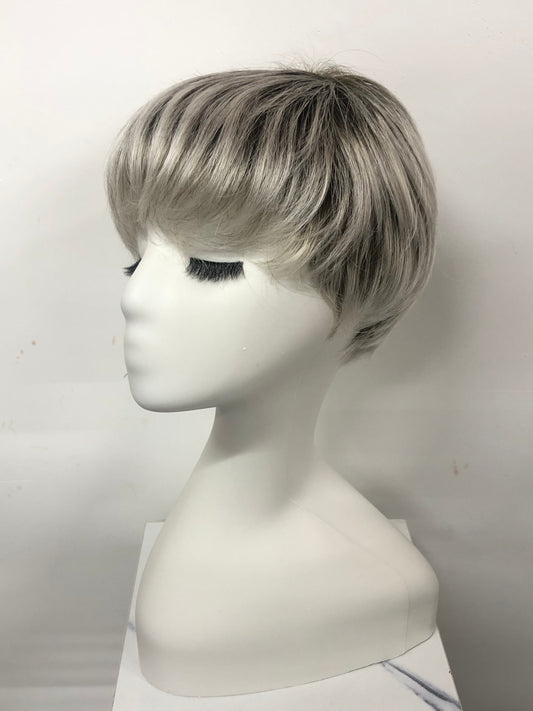SKIRUEDAWIGS Premium Short Straight Wig | 100% Hand-Tied Lace Front & Mono Top | Glueless Heat-Friendly Synthetic