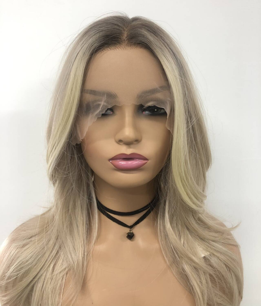 SKIRUEDAWIGS Long Curly Wavy Wig | Seamless Lace Front & Weft Back | Heat-Friendly Synthetic