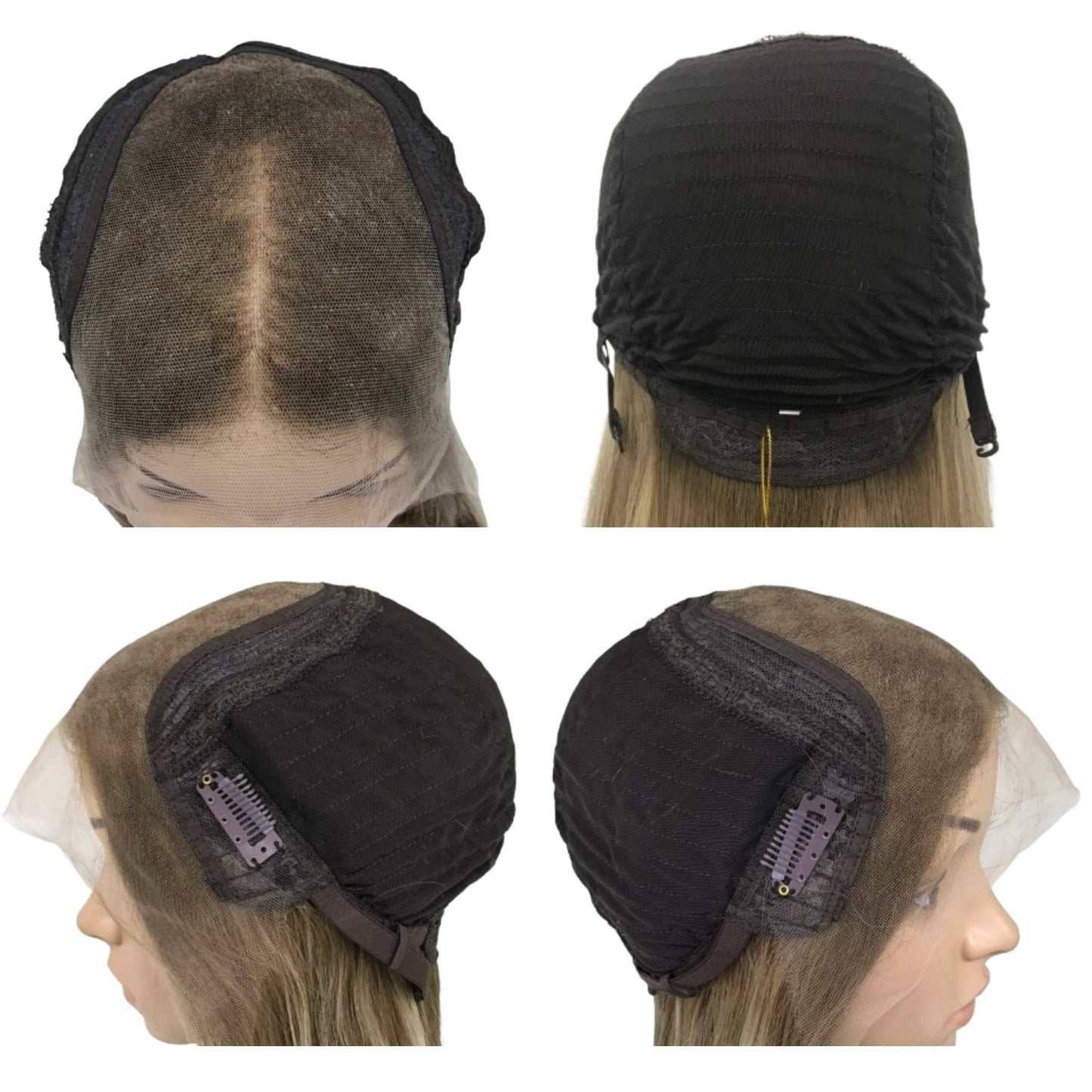 3“*5”HD LACE TOP WITH LACE FRONT 100% NATURAL HAIR KOSHER WOMEN'S WIG