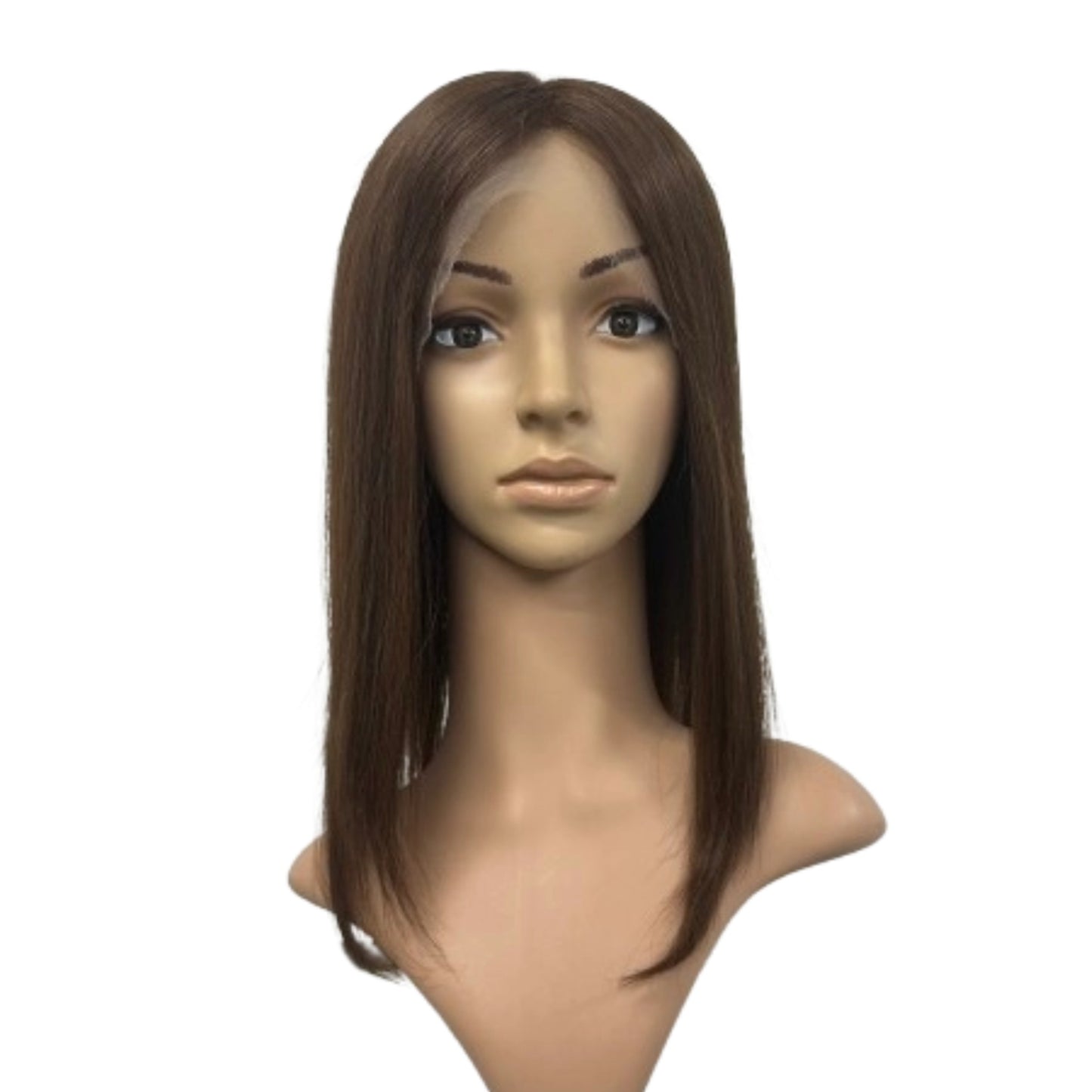 CAFE  16''LONG HAIR HUMAN HAIR KOSHER YOUNG GIRL 3“*4.5”MONO TOP WITH LACE FRONT WIG