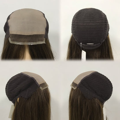 18“ CAFE JEWISH YOUNG LADY 5X5 MONO+PU SINGLE DRAWN MEDICAL WIG