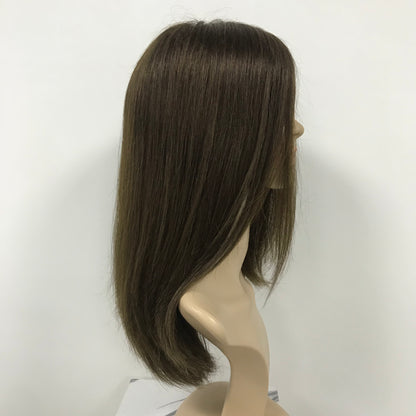 18“ CAFE JEWISH YOUNG LADY 5X5 MONO+PU SINGLE DRAWN MEDICAL WIG