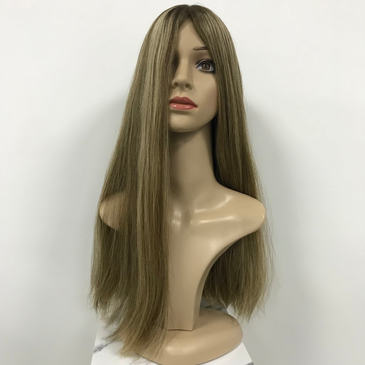 SILK TOP WHITE WOMEN 4“*4” HAIR LOSS KOSHER WIG