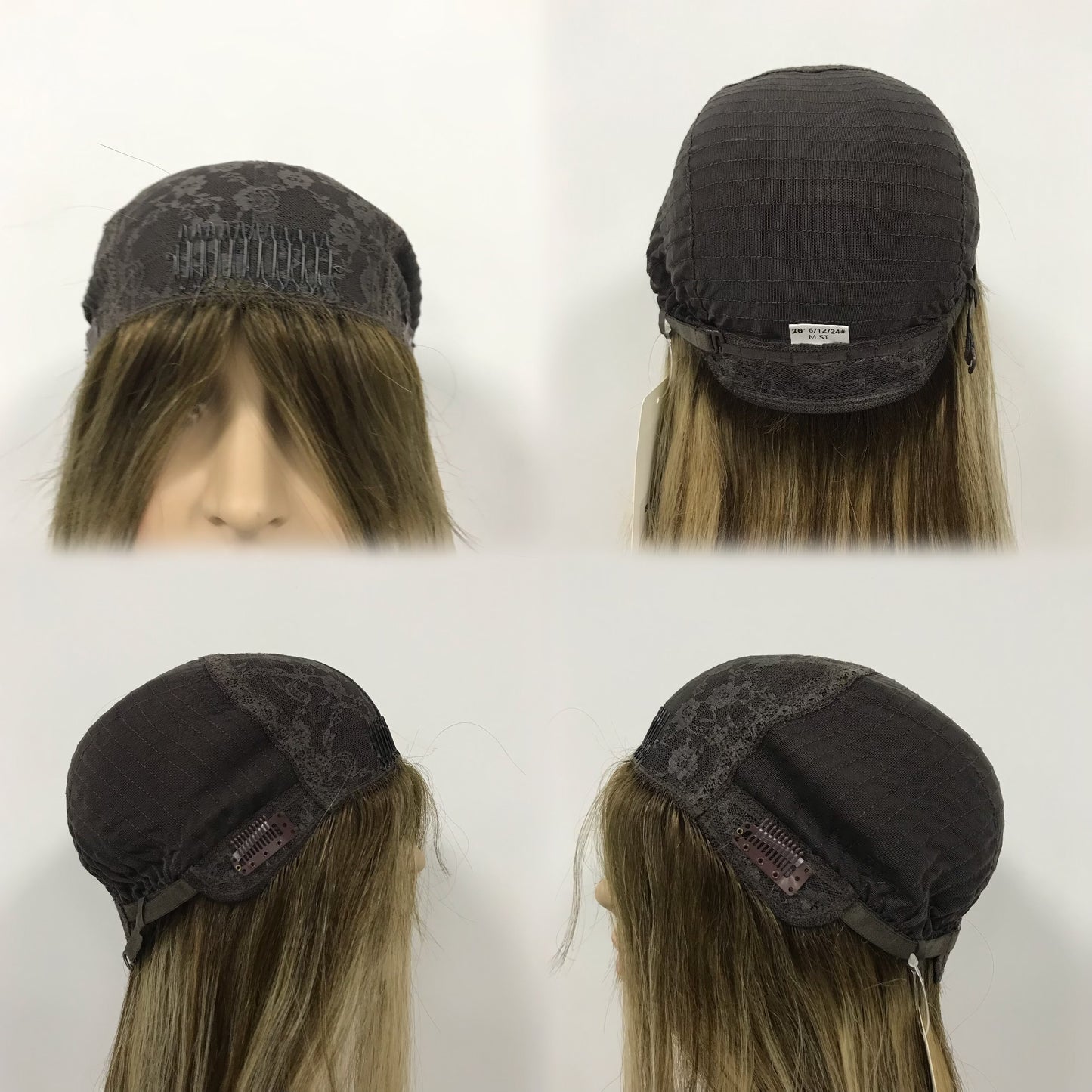 SILK TOP WHITE WOMEN 4“*4” HAIR LOSS KOSHER WIG