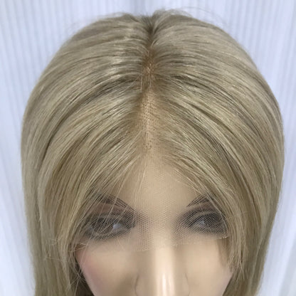 YOUNG LADY 100% REAL HAIR MONO TOP WIG JEWISH WOMEN 16'' RAW HAIR