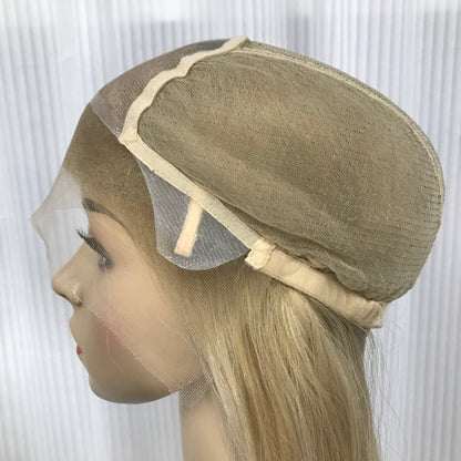 YOUNG LADY 100% REAL HAIR MONO TOP WIG JEWISH WOMEN 16'' RAW HAIR