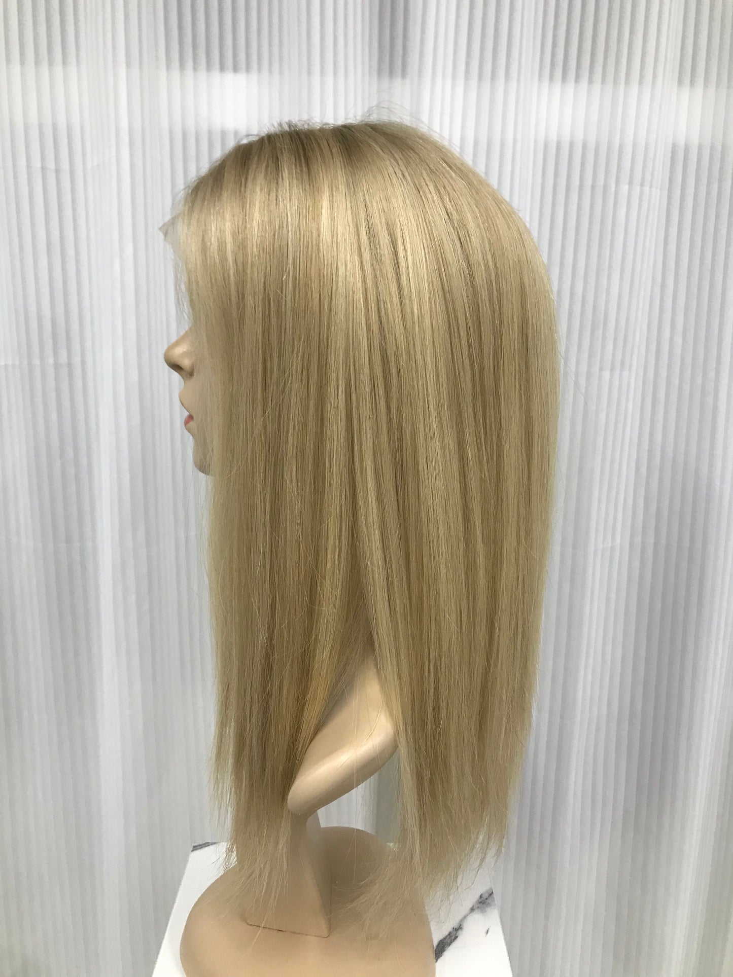 YOUNG LADY 100% REAL HAIR MONO TOP WIG JEWISH WOMEN 16'' RAW HAIR