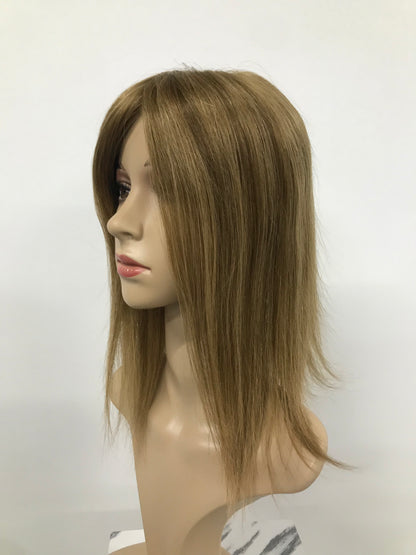 HIGH QUALITY 14"KOSHER YOUNG LADY REAL HAIR NATURAL FULL TOP MONO TOPPER