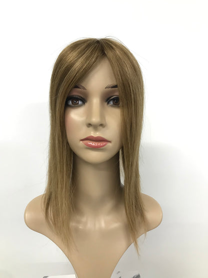 HIGH QUALITY 14"KOSHER YOUNG LADY REAL HAIR NATURAL FULL TOP MONO TOPPER
