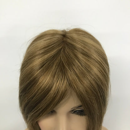 HIGH QUALITY 14"KOSHER YOUNG LADY REAL HAIR NATURAL FULL TOP MONO TOPPER