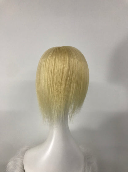 8" SHORT RAW HAIR NATURAL LOOKING 3X5 MONO WOMEN'S TOPPER HIGH QUALITY
