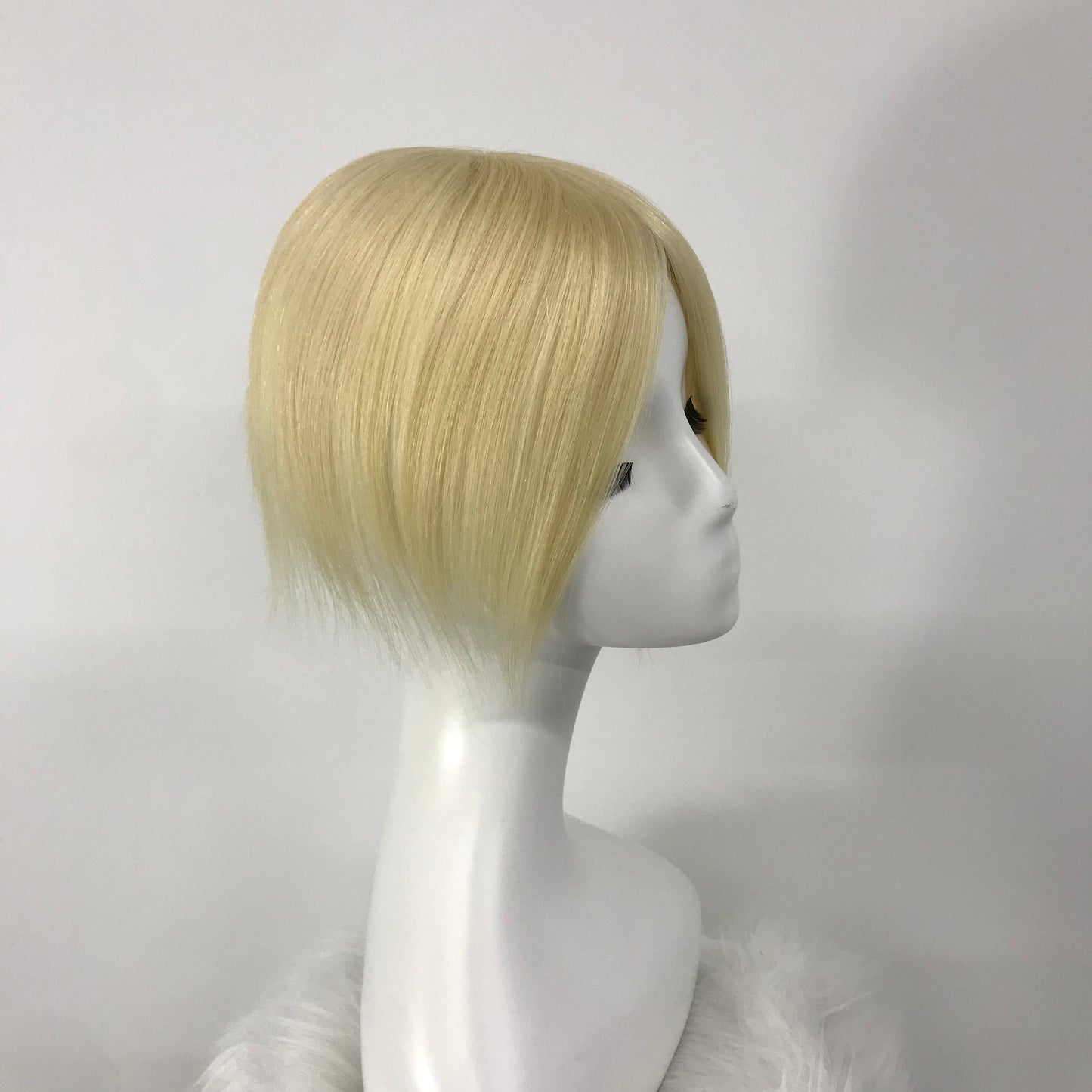 8" SHORT RAW HAIR NATURAL LOOKING 3X5 MONO WOMEN'S TOPPER HIGH QUALITY