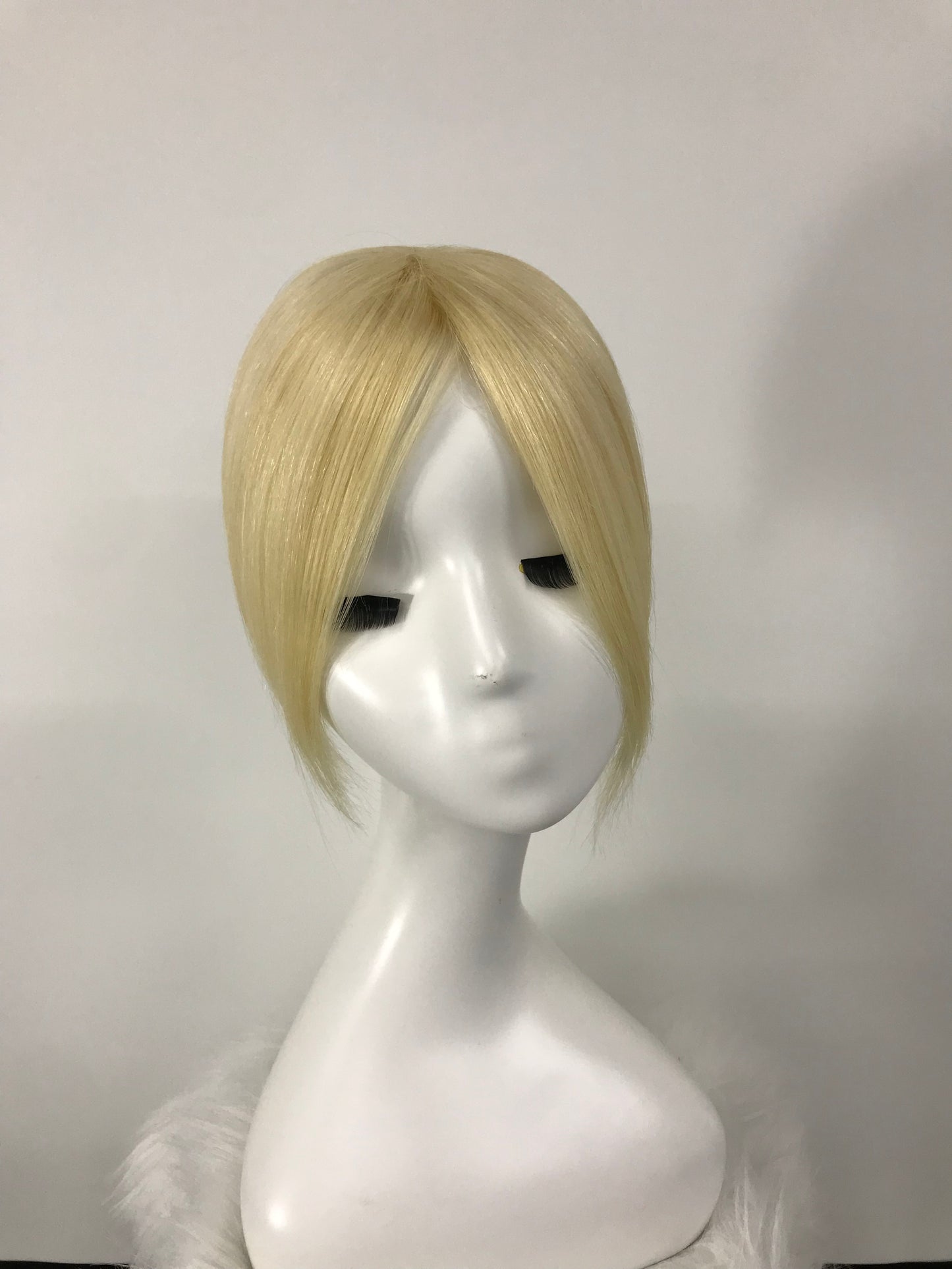 8" SHORT RAW HAIR NATURAL LOOKING 3X5 MONO WOMEN'S TOPPER HIGH QUALITY
