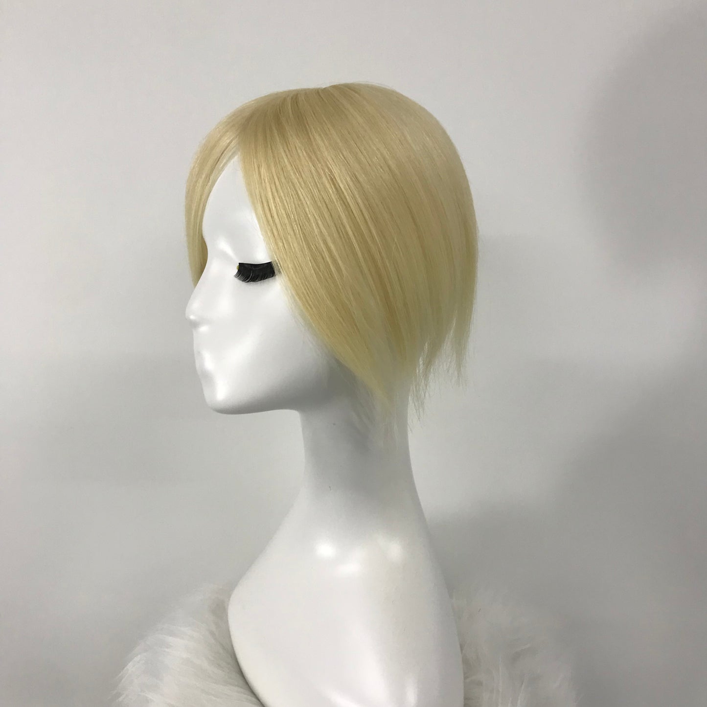 8" SHORT RAW HAIR NATURAL LOOKING 3X5 MONO WOMEN'S TOPPER HIGH QUALITY