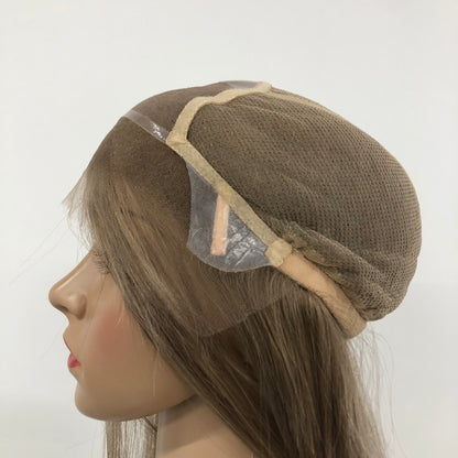 MONO TOP 19''REALITY HUMAN HAIR FOR ALOPECIA MEDICAL TOP GRADE WIGS