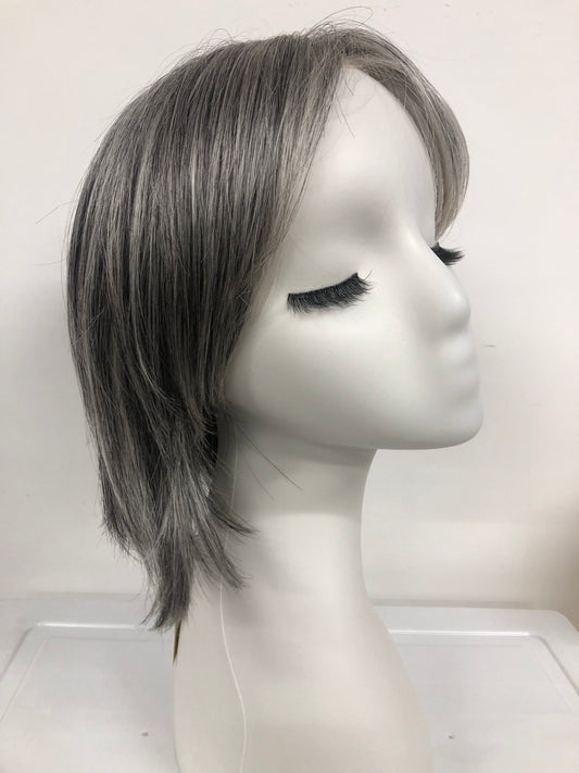 Lace Front Monofilament Part Wefted Short Straight Synthetic Wigs for Women - Synthetic Short Straight Wigs