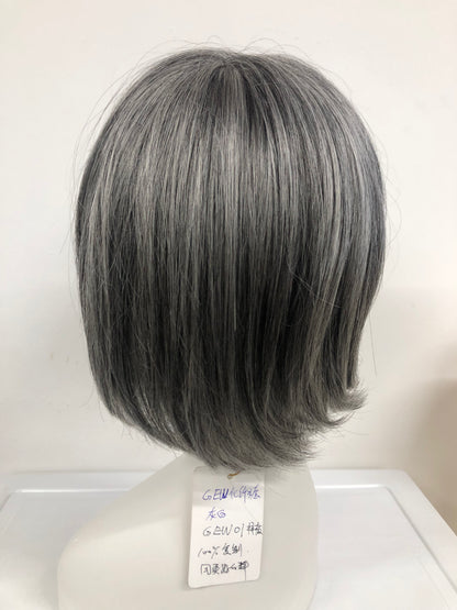 Lace Front Monofilament Part Wefted Short Straight Synthetic Wigs for Women - Synthetic Short Straight Wigs