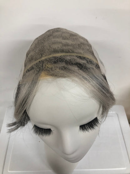 Lace Front Monofilament Part Wefted Short Straight Synthetic Wigs for Women - Synthetic Short Straight Wigs