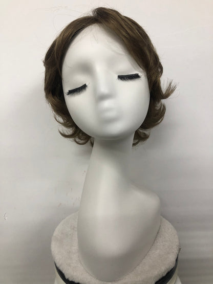 Lace Front Handmade Short Wavy Synthetic Wig for Women