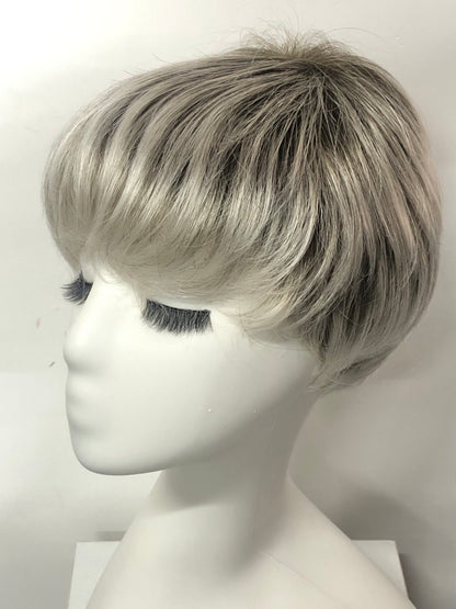 SKIRUEDAWIGS Premium Short Straight Wig | 100% Hand-Tied Lace Front & Mono Top | Glueless Heat-Friendly Synthetic