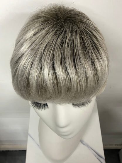 SKIRUEDAWIGS Premium Short Straight Wig | 100% Hand-Tied Lace Front & Mono Top | Glueless Heat-Friendly Synthetic