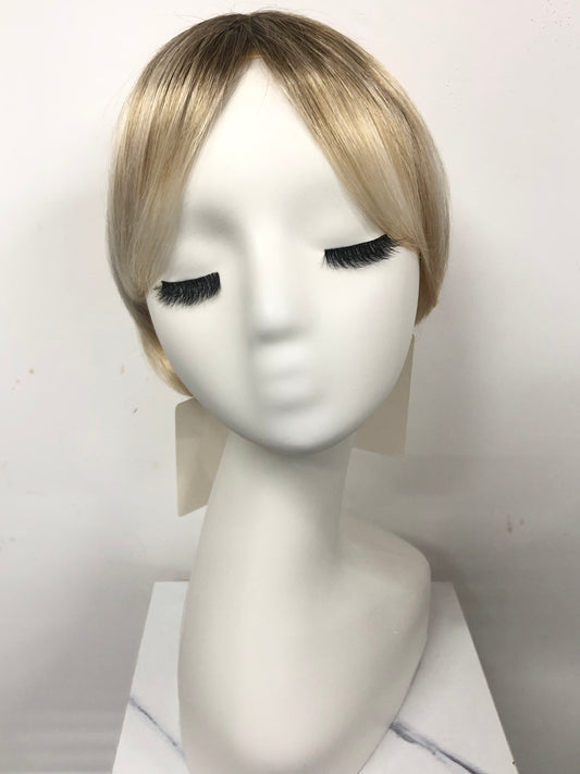 SKIRUEDAWIGS Premium Short Straight Wig | 100% Hand-Tied Lace Front & Mono Top | Glueless Heat-Friendly Synthetic