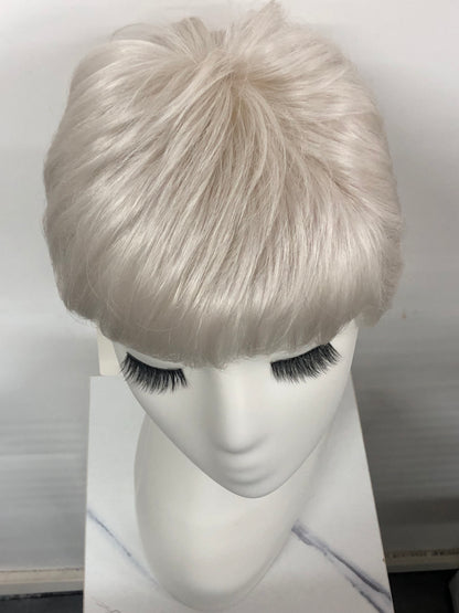 SKIRUEDAWIGS Premium Short Straight Wig | 100% Hand-Tied Lace Front & Mono Top | Glueless Heat-Friendly Synthetic