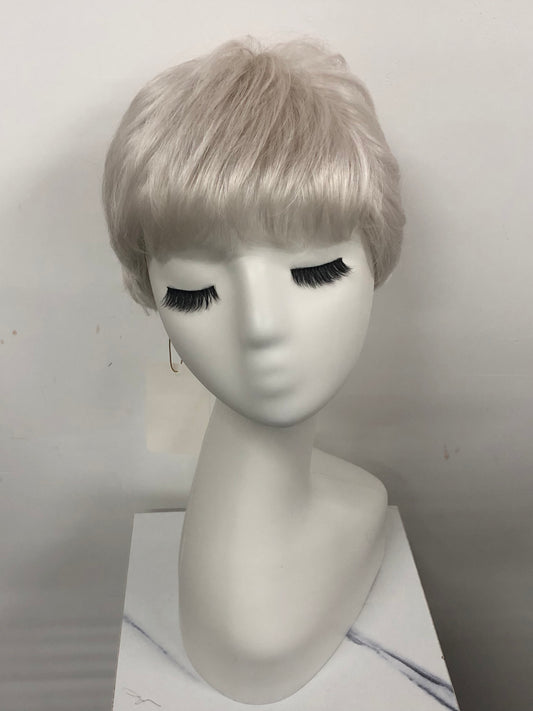 SKIRUEDAWIGS Premium Short Straight Wig | 100% Hand-Tied Lace Front & Mono Top | Glueless Heat-Friendly Synthetic