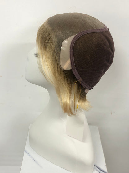 SKIRUEDAWIGS Premium Short Straight Wig | 100% Hand-Tied Lace Front & Mono Top | Glueless Heat-Friendly Synthetic