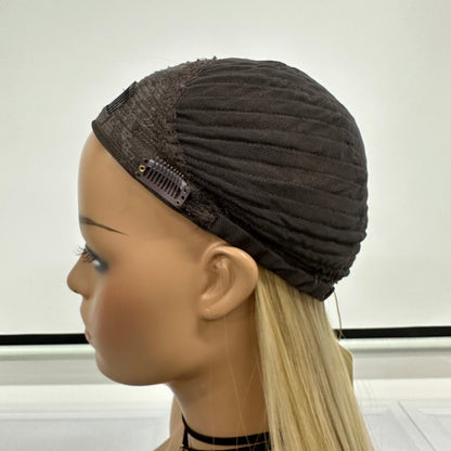 18'' RAW HAIR NORMAL DOUBLE DRAWN JEWISH YOUNG LADY BAND FALL WIG