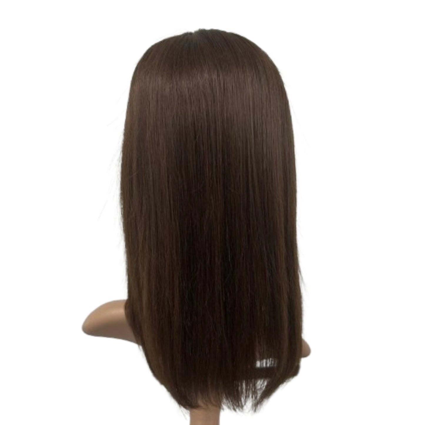 CAFE  16''LONG HAIR HUMAN HAIR KOSHER YOUNG GIRL 3“*4.5”MONO TOP WITH LACE FRONT WIG