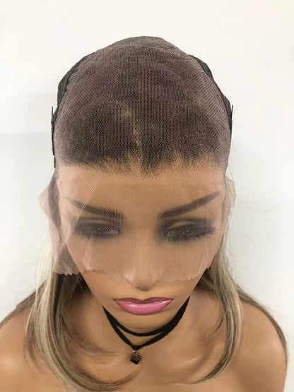 Lace Front Synthetic Wigs: Long Straight Weft Back Wigs for Women