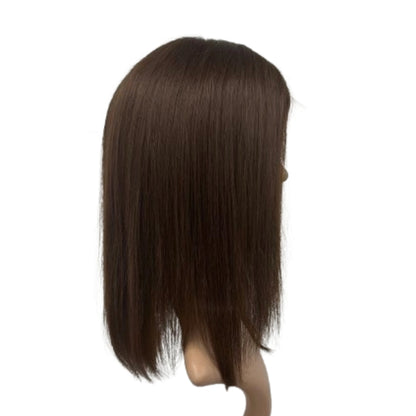 CAFE  16''LONG HAIR HUMAN HAIR KOSHER YOUNG GIRL 3“*4.5”MONO TOP WITH LACE FRONT WIG