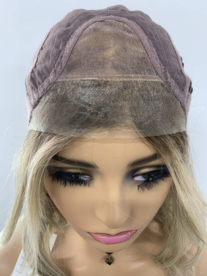 SKIRUEDAWIGS Mid Length Curly Wavy Wig | Mono Top Breathable Cap | Glueless Heat-Friendly Synthetic