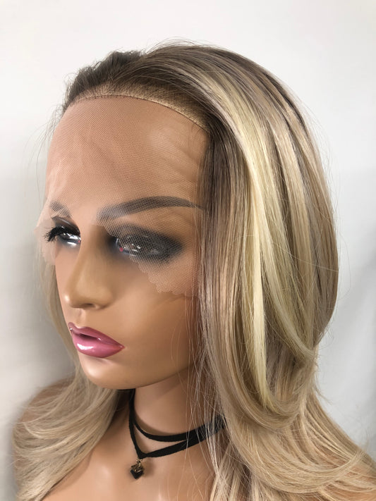 SKIRUEDAWIGS Long Curly Wavy Wig | Seamless Lace Front & Weft Back | Heat-Friendly Synthetic