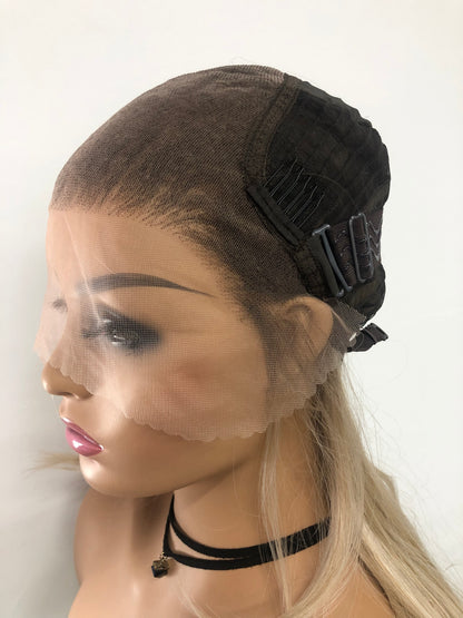 SKIRUEDAWIGS Long Curly Wavy Wig | Seamless Lace Front & Weft Back | Heat-Friendly Synthetic