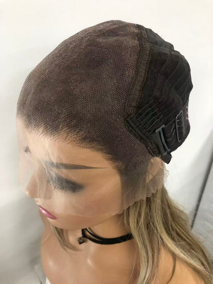 Lace Front Synthetic Wigs: Long Straight Weft Back Wigs for Women