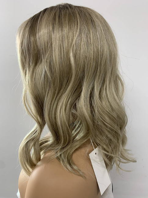 SKIRUEDAWIGS Mid Length Curly Wavy Wig | Mono Top Breathable Cap | Glueless Heat-Friendly Synthetic