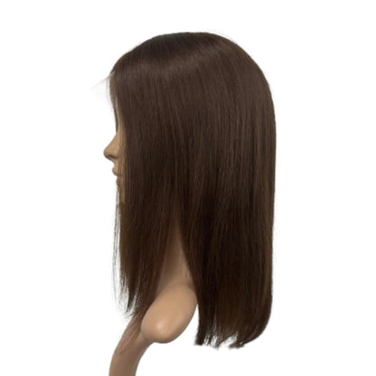 CAFE  16''LONG HAIR HUMAN HAIR KOSHER YOUNG GIRL 3“*4.5”MONO TOP WITH LACE FRONT WIG