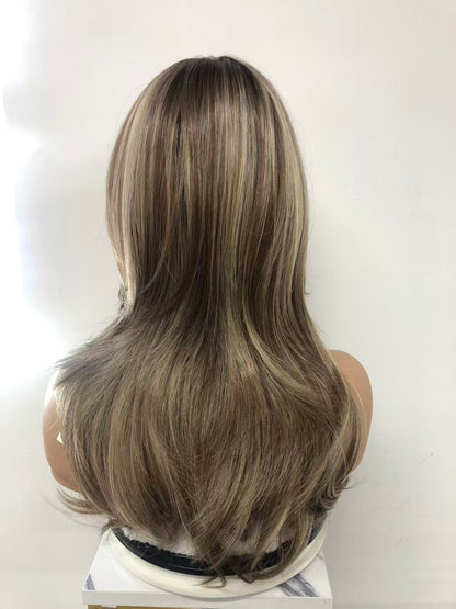 Lace Front Synthetic Wigs: Long Straight Weft Back Wigs for Women