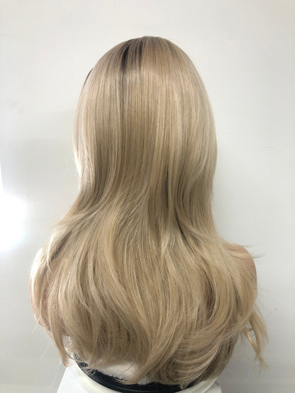 SKIRUEDAWIGS Long Curly Wavy Wig | Seamless Lace Front & Weft Back | Heat-Friendly Synthetic