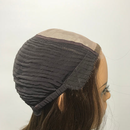 5X5 MONO LACE FRONT 14“CAFE RAW HUMAN HAIR HIGH QUALITY YOUNG LADY WIG