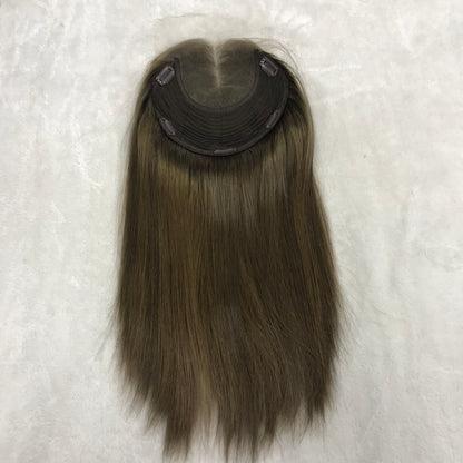 4''X4'' SWISS LACE TOP 16''KOSHER WOMEN NATURAL LOOKING RAW HAIR TOPPER