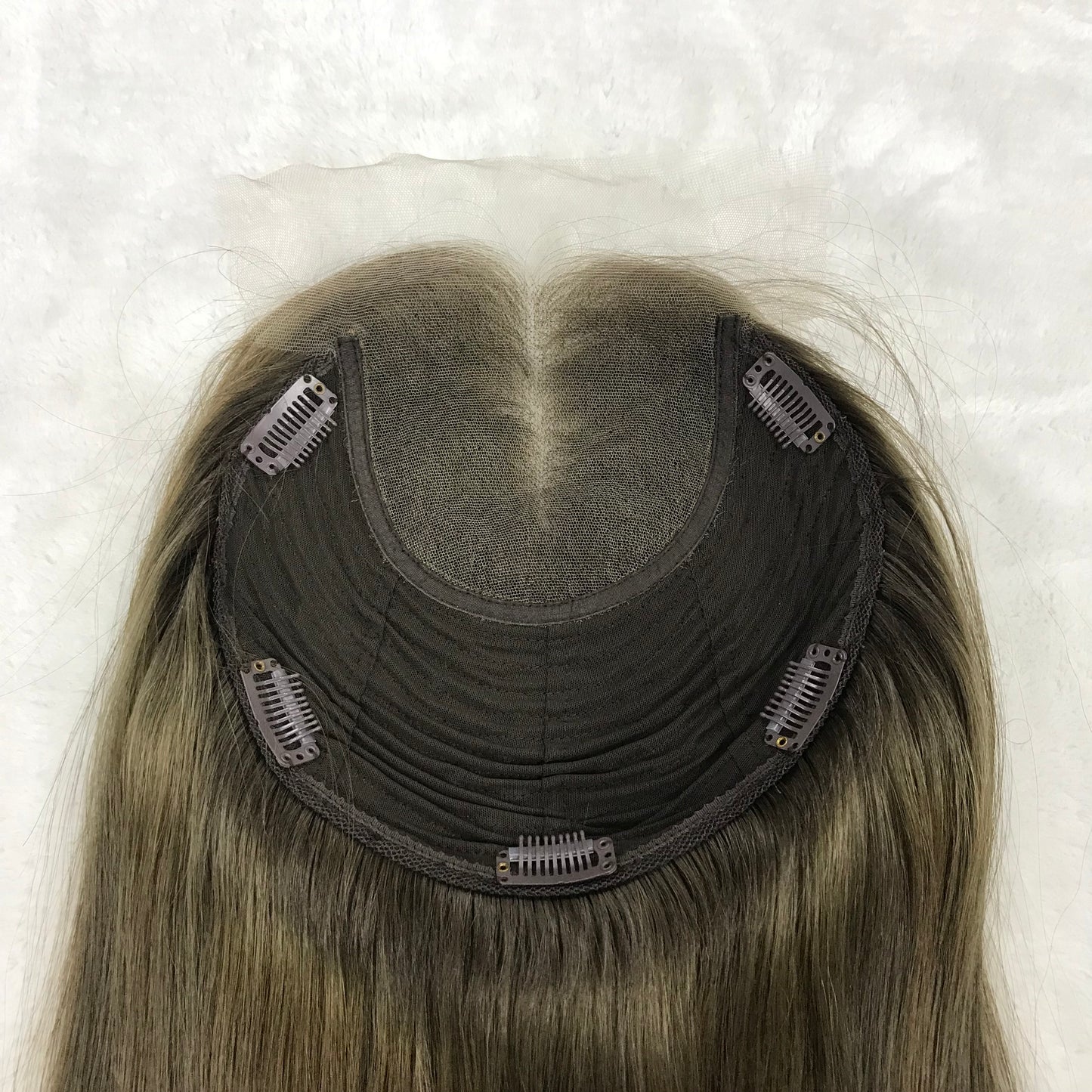 4''X4'' SWISS LACE TOP 16''KOSHER WOMEN NATURAL LOOKING RAW HAIR TOPPER