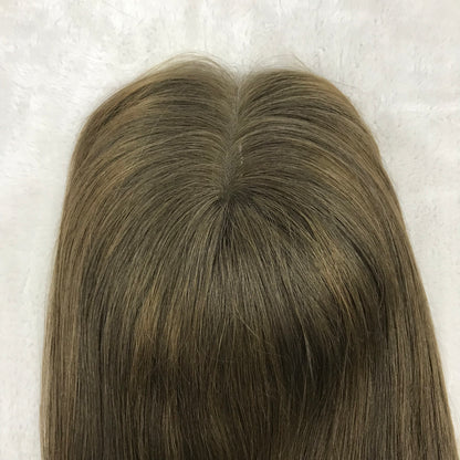 4''X4'' SWISS LACE TOP 16''KOSHER WOMEN NATURAL LOOKING RAW HAIR TOPPER