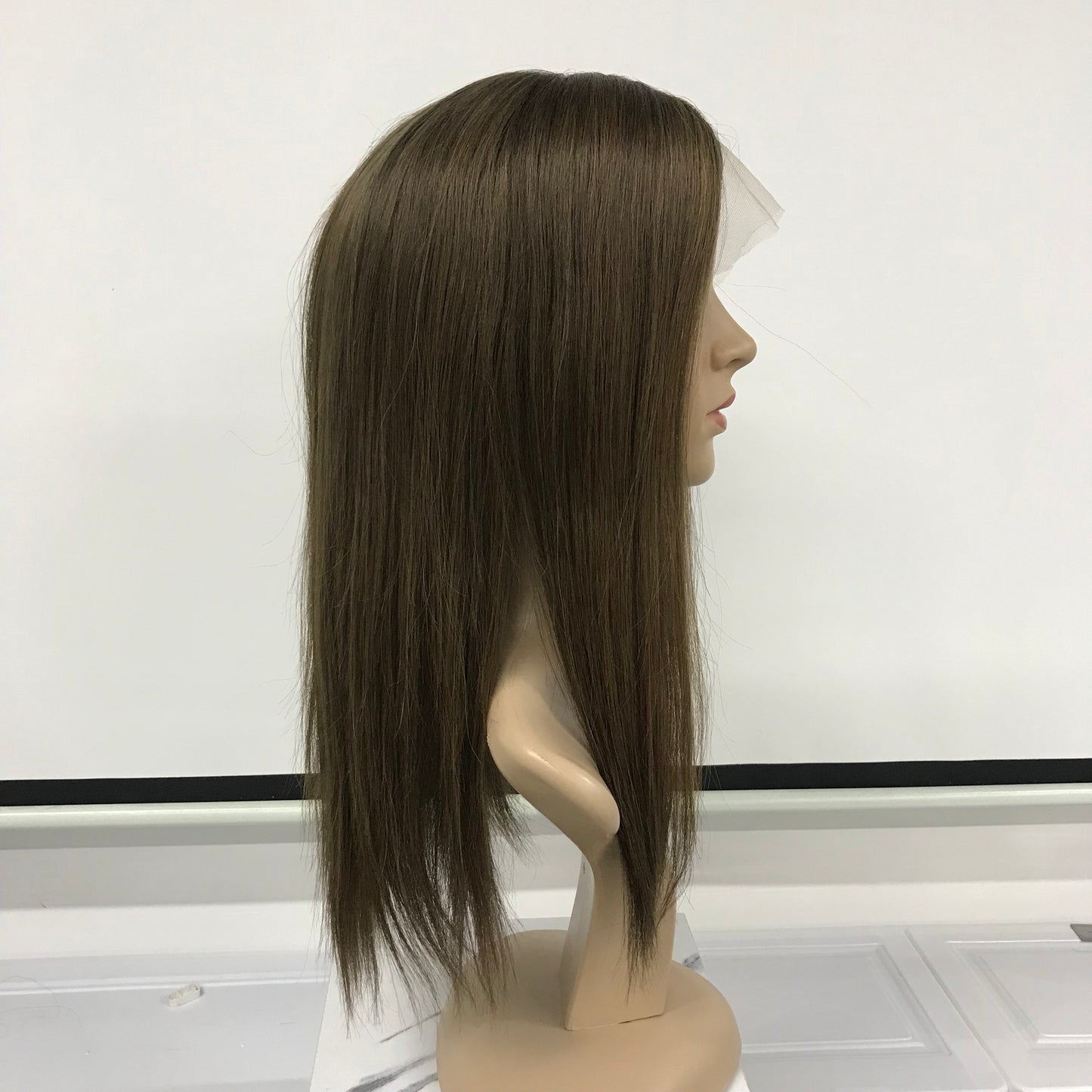 4''X4'' SWISS LACE TOP 16''KOSHER WOMEN NATURAL LOOKING RAW HAIR TOPPER