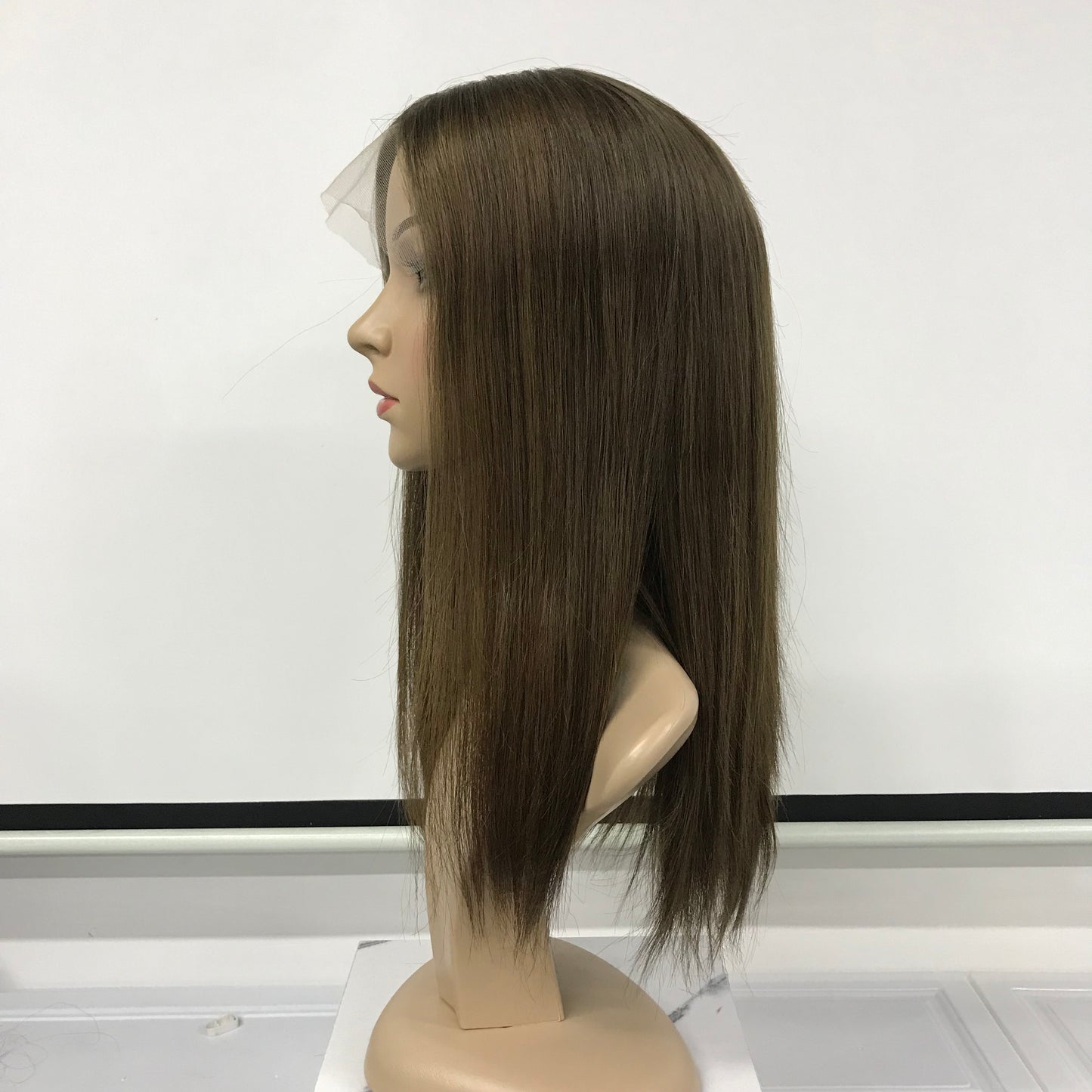 4''X4'' SWISS LACE TOP 16''KOSHER WOMEN NATURAL LOOKING RAW HAIR TOPPER