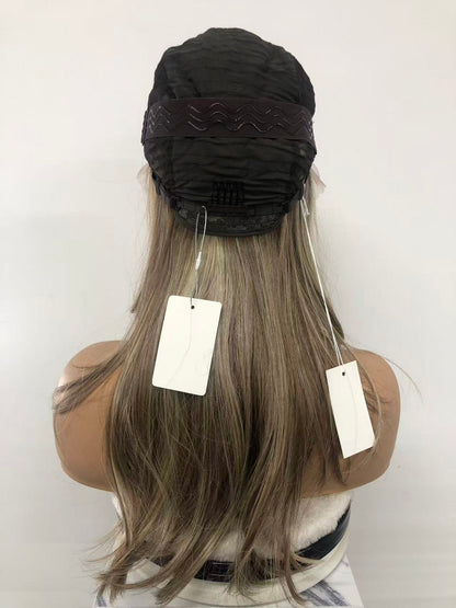 Lace Front Synthetic Wigs: Long Straight Weft Back Wigs for Women